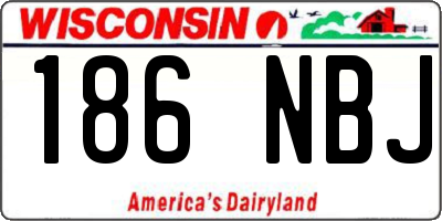 WI license plate 186NBJ