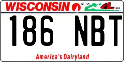 WI license plate 186NBT