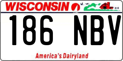 WI license plate 186NBV