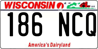 WI license plate 186NCQ
