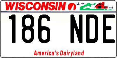 WI license plate 186NDE