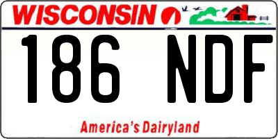WI license plate 186NDF