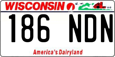 WI license plate 186NDN