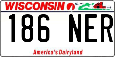 WI license plate 186NER