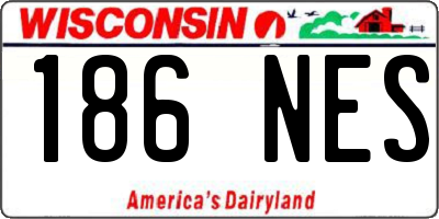 WI license plate 186NES