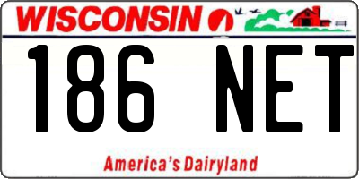 WI license plate 186NET