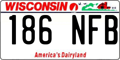 WI license plate 186NFB