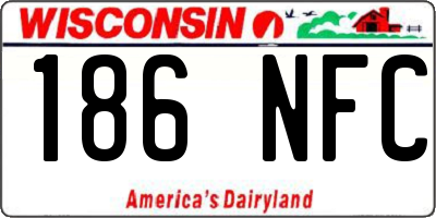 WI license plate 186NFC