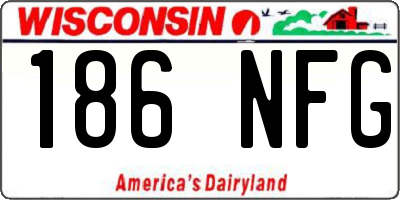 WI license plate 186NFG