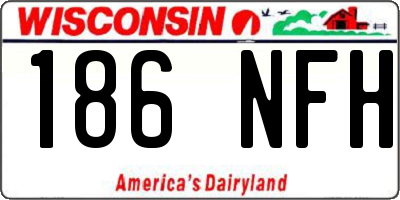 WI license plate 186NFH