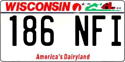 WI license plate 186NFI