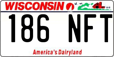 WI license plate 186NFT