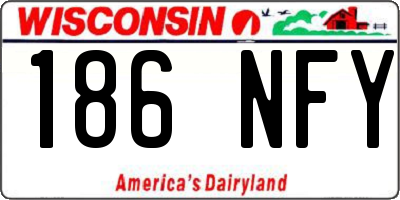 WI license plate 186NFY
