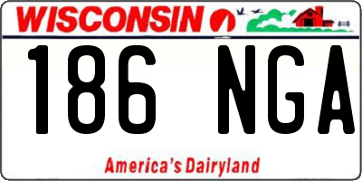 WI license plate 186NGA