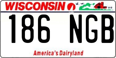 WI license plate 186NGB