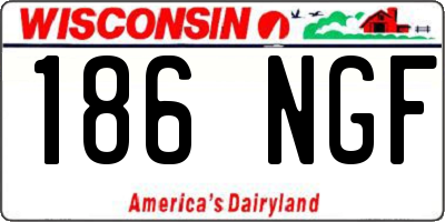WI license plate 186NGF