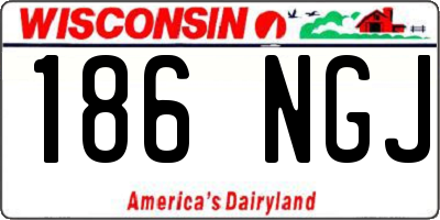WI license plate 186NGJ