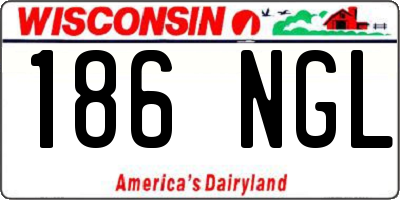 WI license plate 186NGL