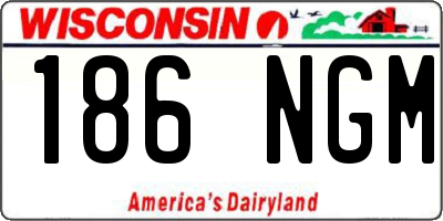 WI license plate 186NGM