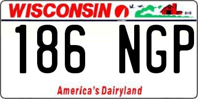 WI license plate 186NGP