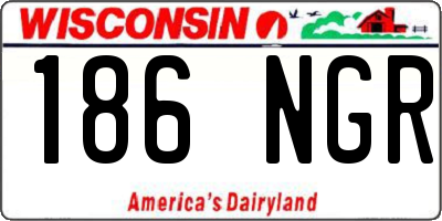 WI license plate 186NGR