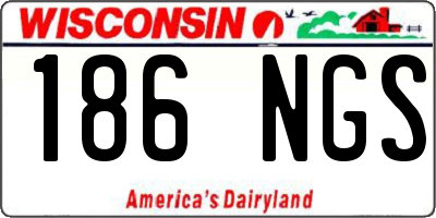 WI license plate 186NGS