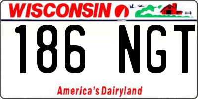 WI license plate 186NGT