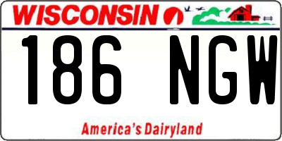WI license plate 186NGW