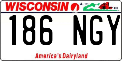 WI license plate 186NGY