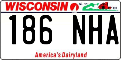 WI license plate 186NHA