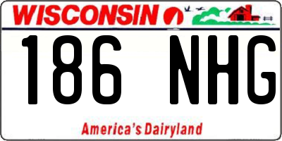 WI license plate 186NHG