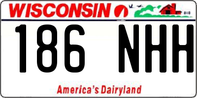 WI license plate 186NHH