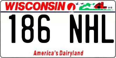 WI license plate 186NHL