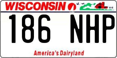 WI license plate 186NHP