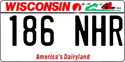 WI license plate 186NHR