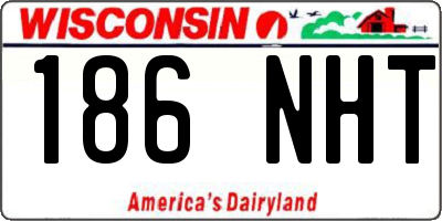 WI license plate 186NHT