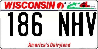 WI license plate 186NHV