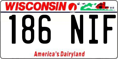WI license plate 186NIF