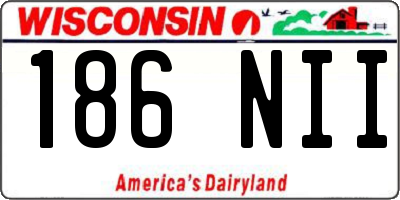 WI license plate 186NII