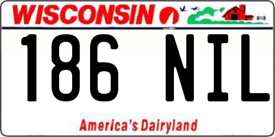 WI license plate 186NIL