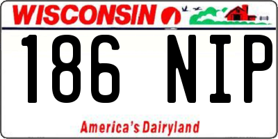 WI license plate 186NIP