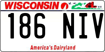WI license plate 186NIV