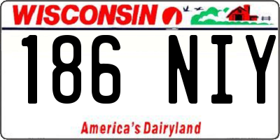 WI license plate 186NIY