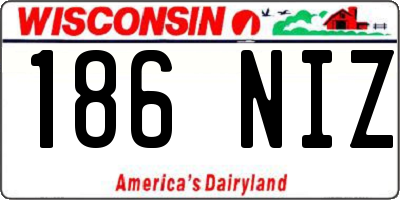 WI license plate 186NIZ