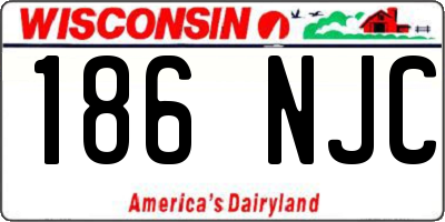 WI license plate 186NJC
