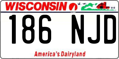 WI license plate 186NJD