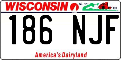 WI license plate 186NJF