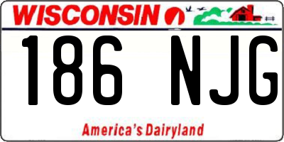 WI license plate 186NJG
