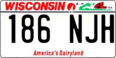 WI license plate 186NJH