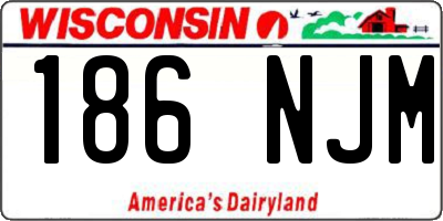 WI license plate 186NJM